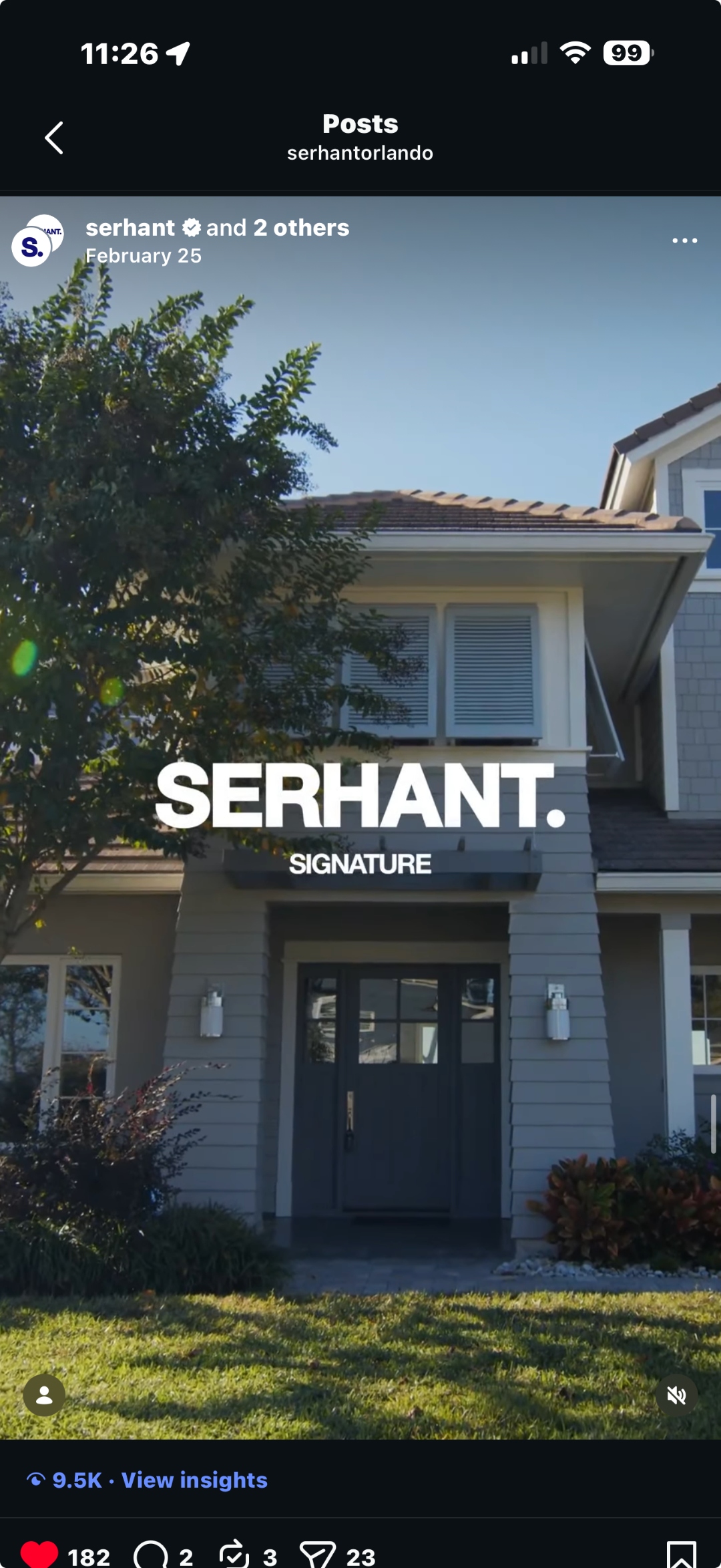SERHANT. Signature listing on Instagram